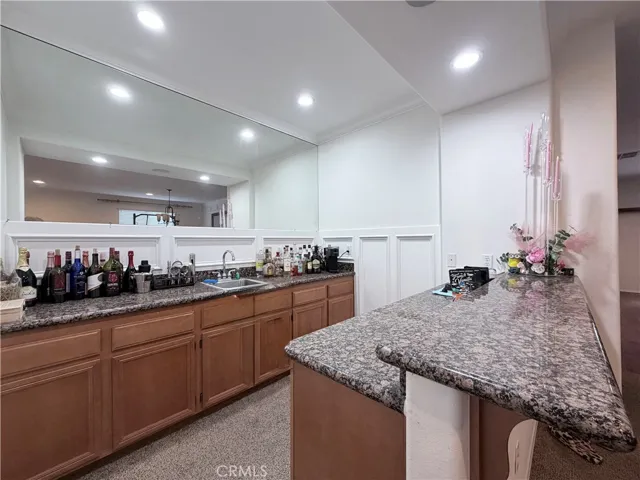 Wet bar just off the dining room