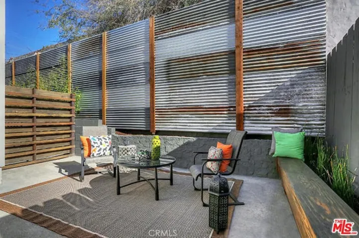 Private backyard patio.