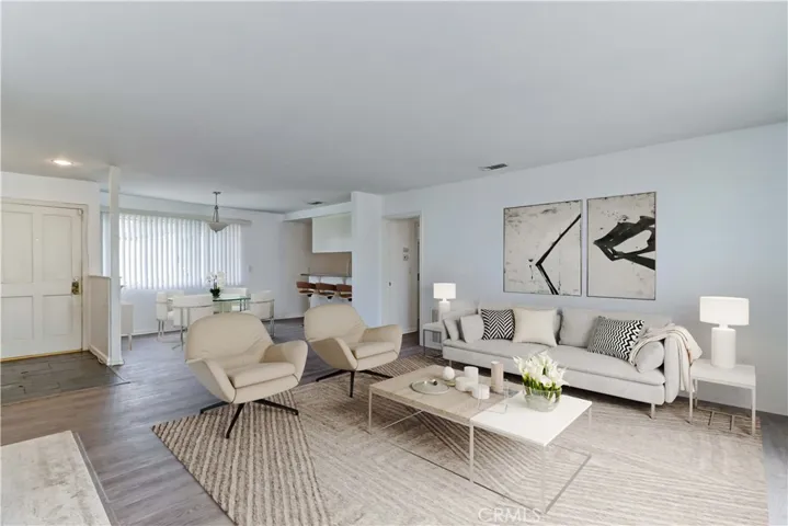 Virtually Staged- Living/Dining area