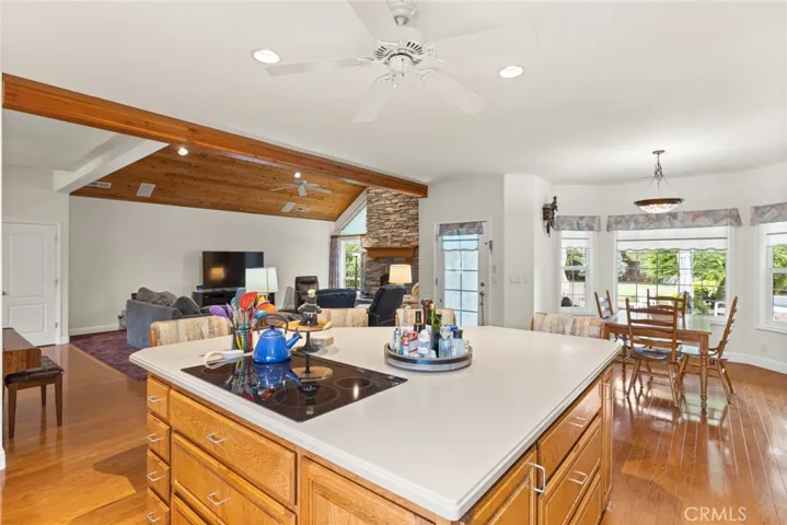 Kitchen looking out at living/family room