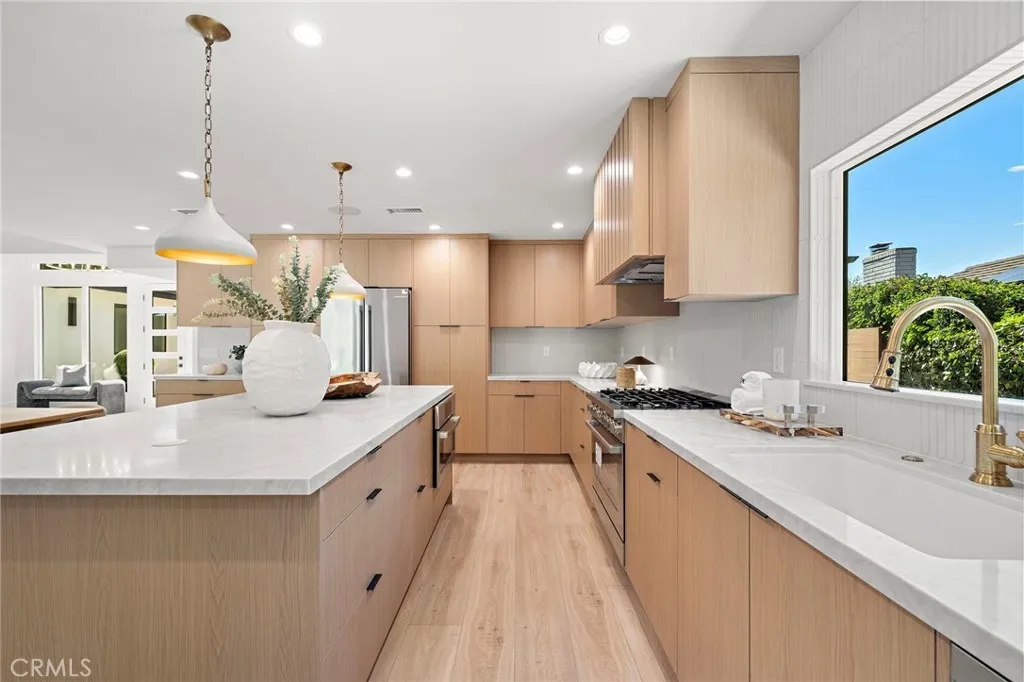 Designer kitchen with custom-built cabinetry