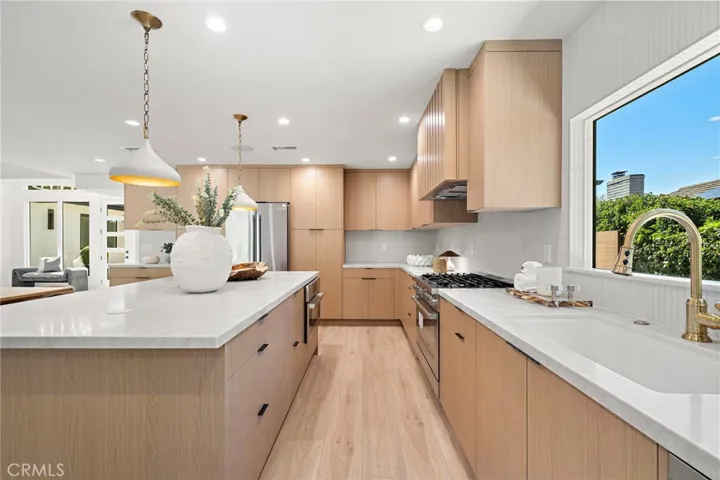 Designer kitchen with custom-built cabinetry