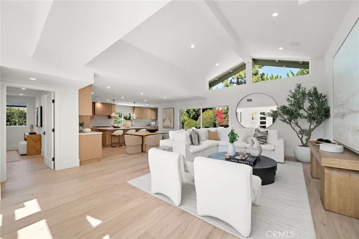 Open concept with vaulted ceilings