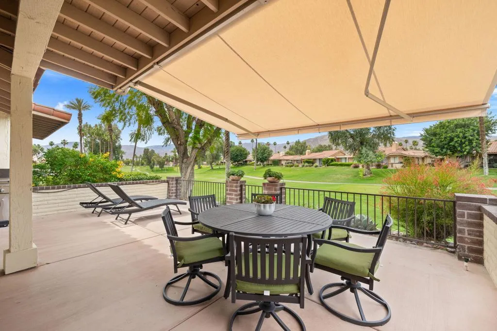 Awning over patio