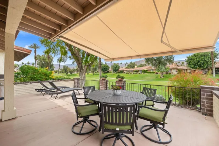 Awning over patio