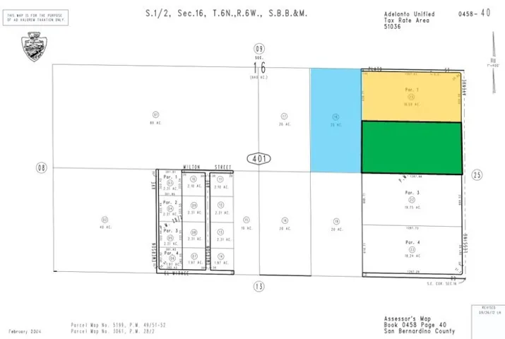Adjacent parcels also for sale (blue & yellow)