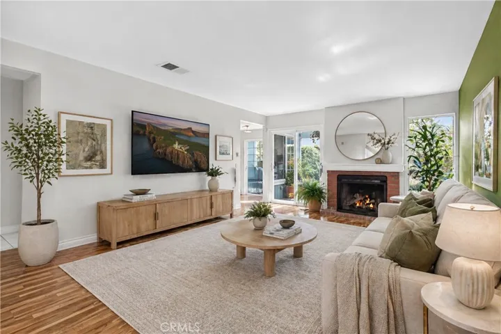 Living room virtually staged
