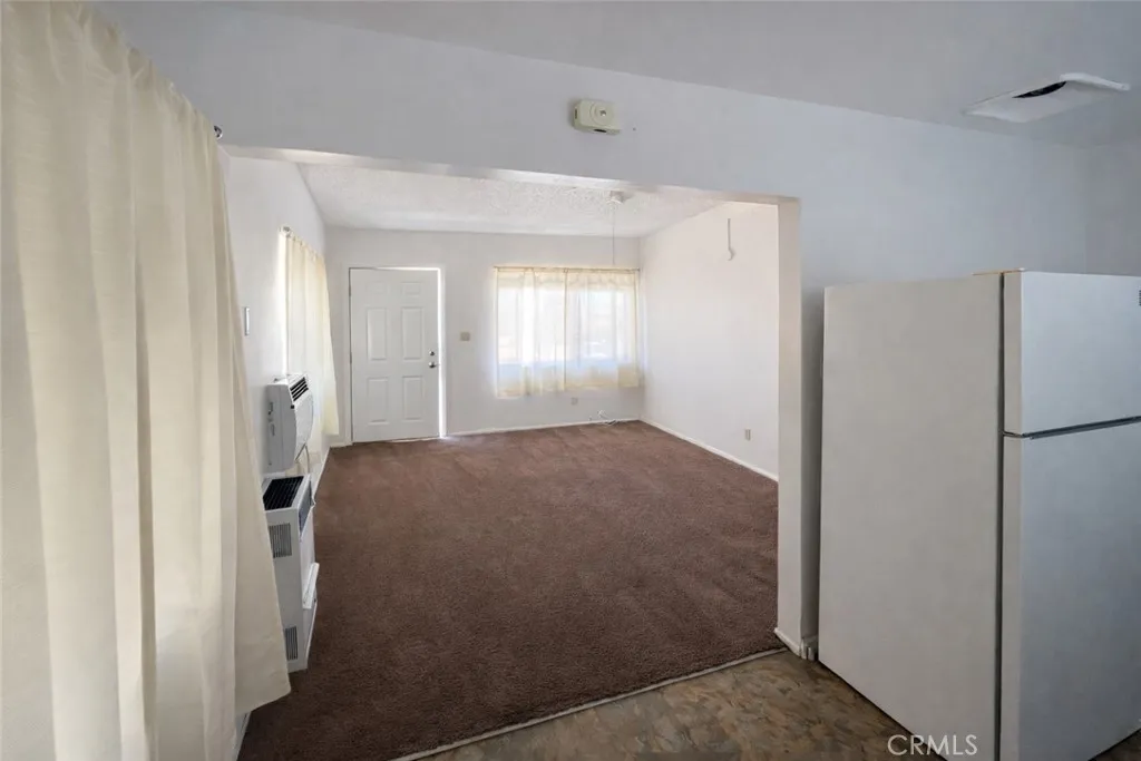 Unit B prior to occupancy living room