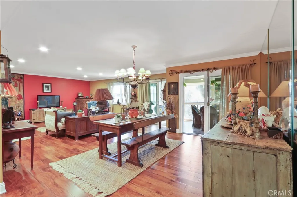 Open living/dining area