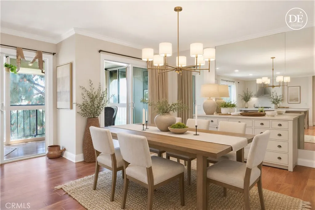 Virtually staged and painted- dining area