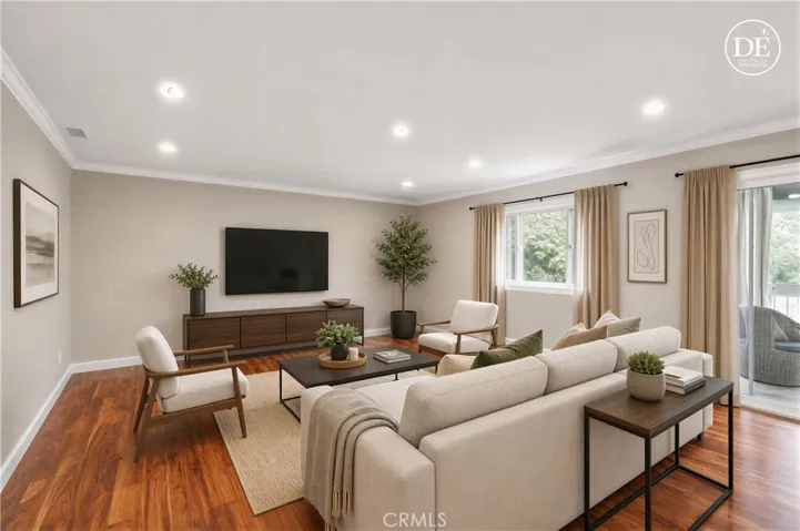 Virtually staged and painted-living area