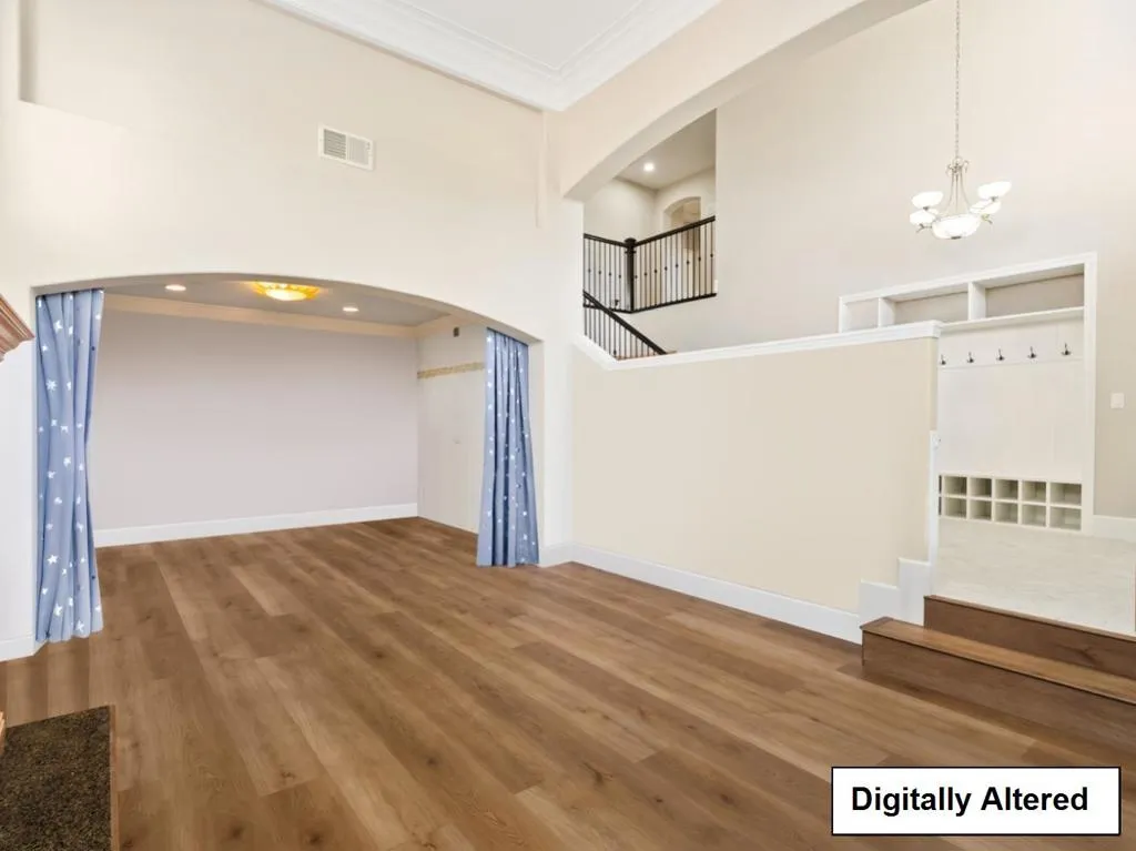 DIGITALLY ALTERED - SHOWING NO FURNITURE living room/dining room