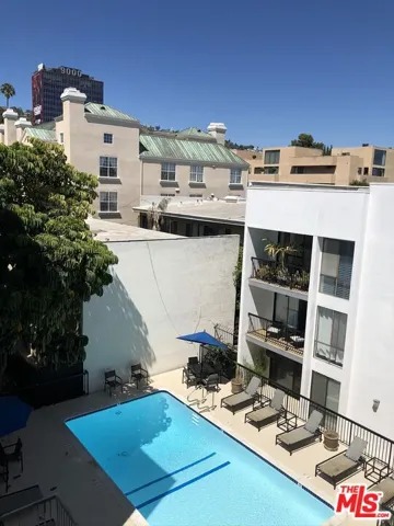 View of pool from patio