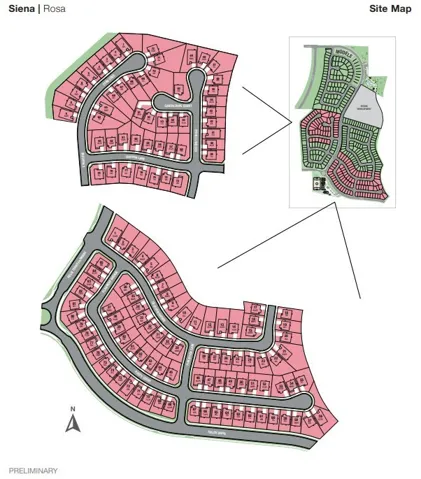 Rosa at Siena Site Map
