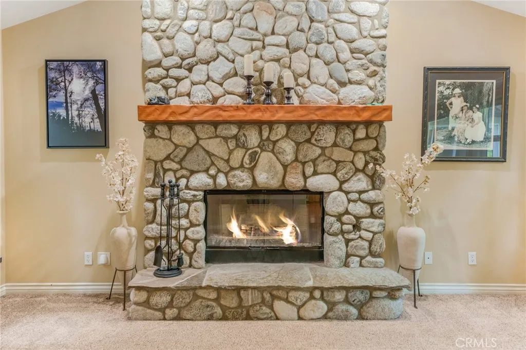 Rock Fireplace Main Floor Living room.
