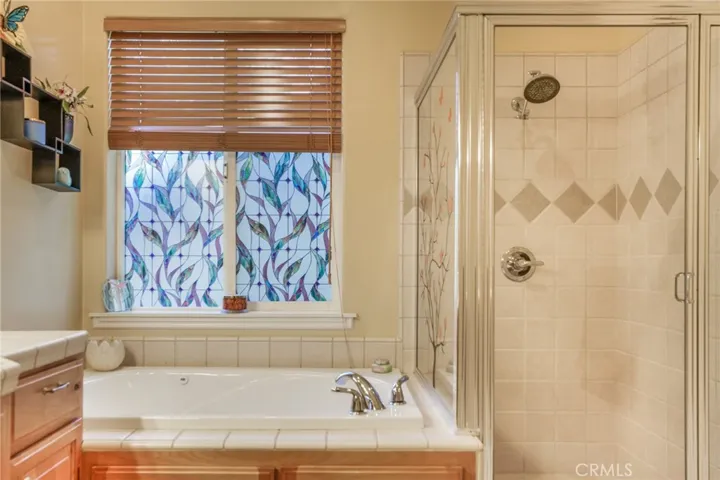 Soaker Tub & walk in shower.
