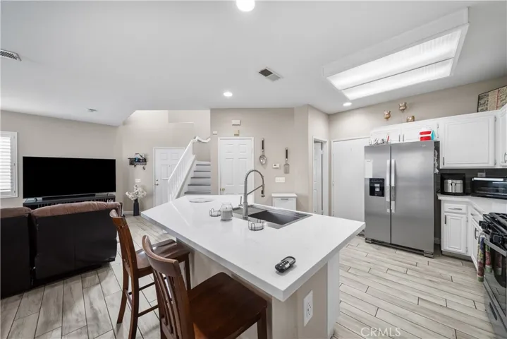 View of kitchen and family room