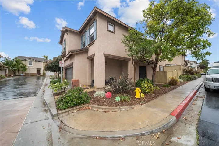 Front of home from side