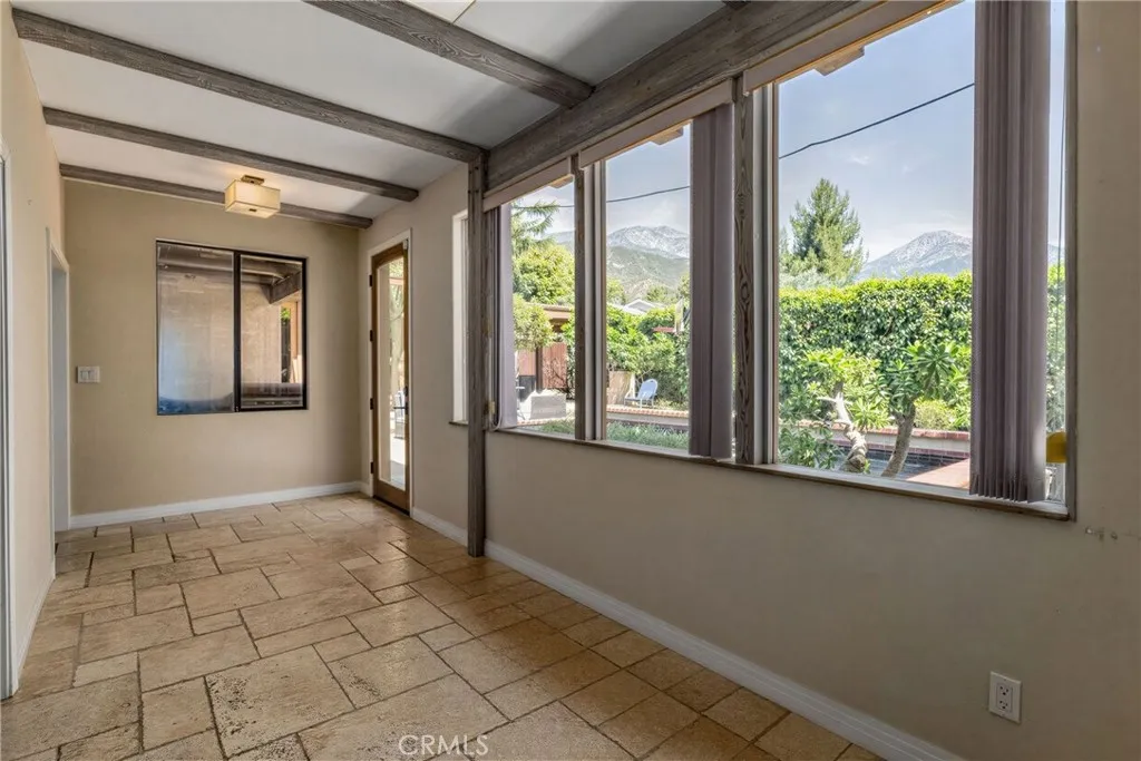 Hallway with Mountain View and lots of Windows