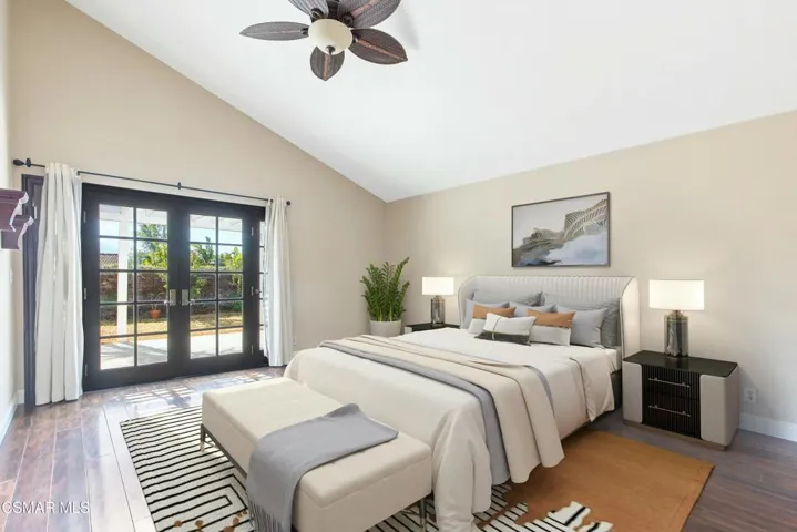 Primary bedroom virtually staged