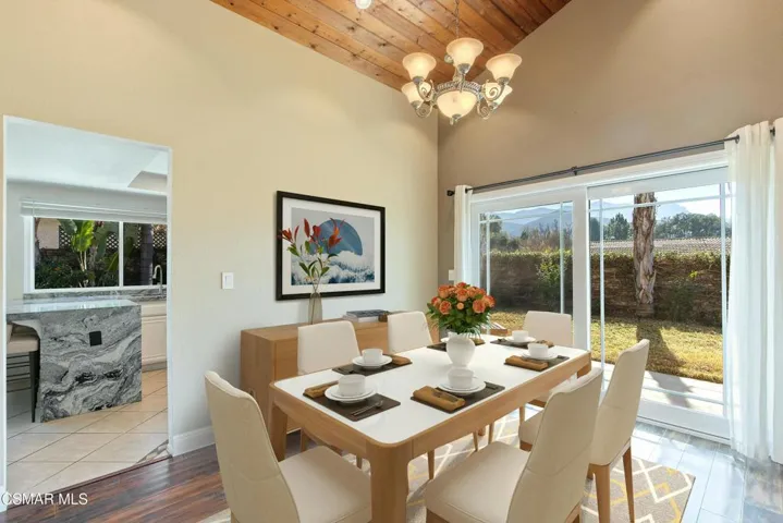 Dining room virtually staged