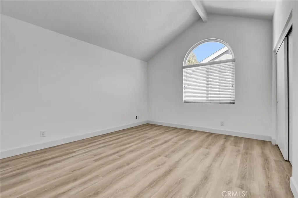 View of 2nd Bedroom from Ensuite Bathroom Corner - Closet space to the right hand wall