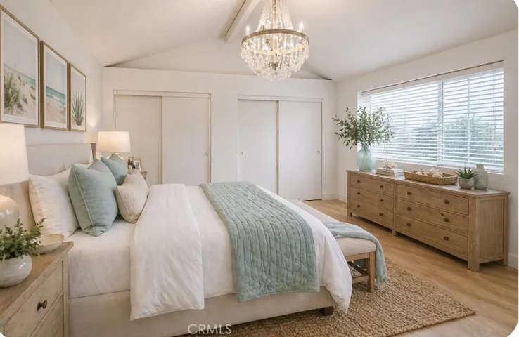 Stagged View of Main Bedroom
