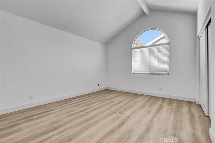 View of 2nd Bedroom from Ensuite Bathroom Corner - Closet space to the right hand wall