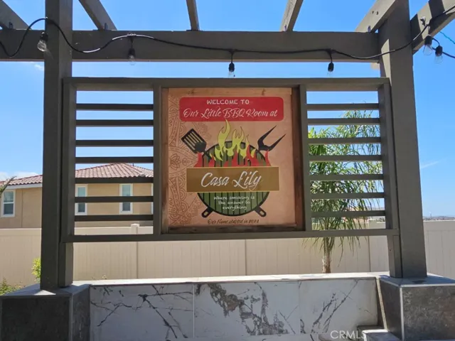 BBQ room signage
