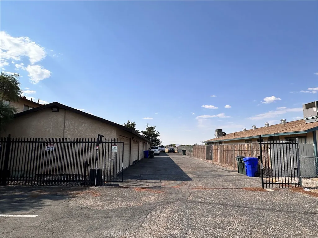 Back Entrance to Garages w/ Security Gate