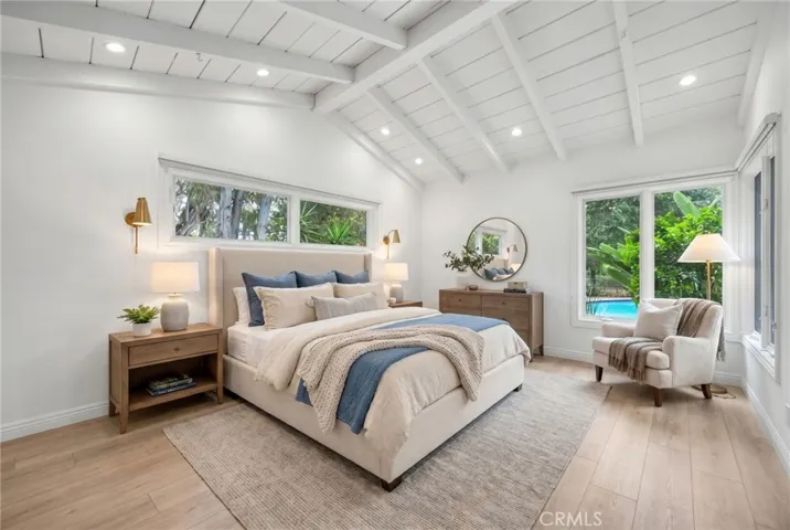 Pool View Bedroom-virtually staged