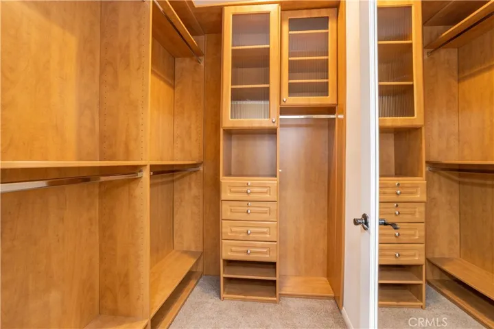 Primary Closet with Custom Build-Out by Closet World and New Carpet
