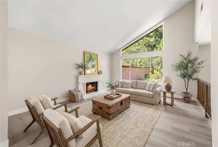 Virtual staged living room