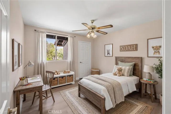 Virtual staged bedroom