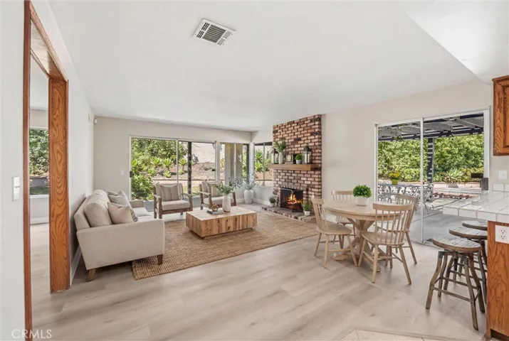 Virtual staged family room