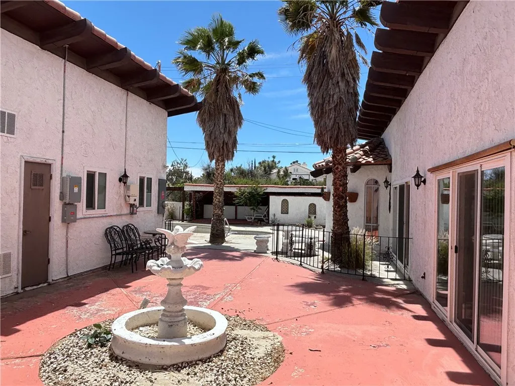 Courtyard facing backyard