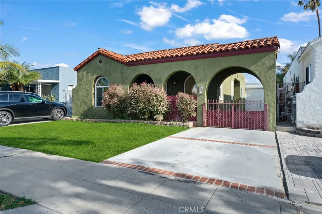 Long Driveway with gate separating room for more vehicles