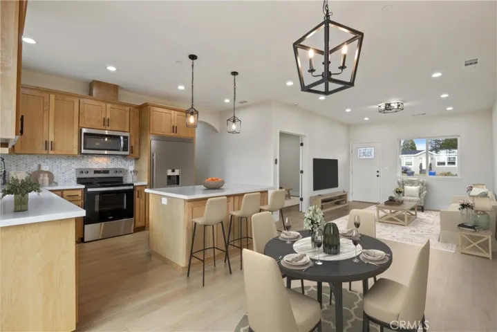 Furniture virtual staged to show possible placement.