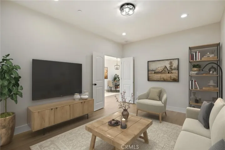 Furniture virtual staged to show possible placement.