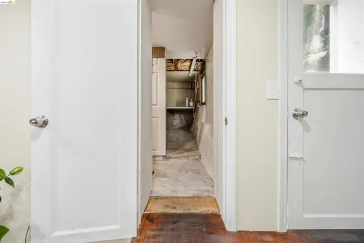Dark wood-finish flooring