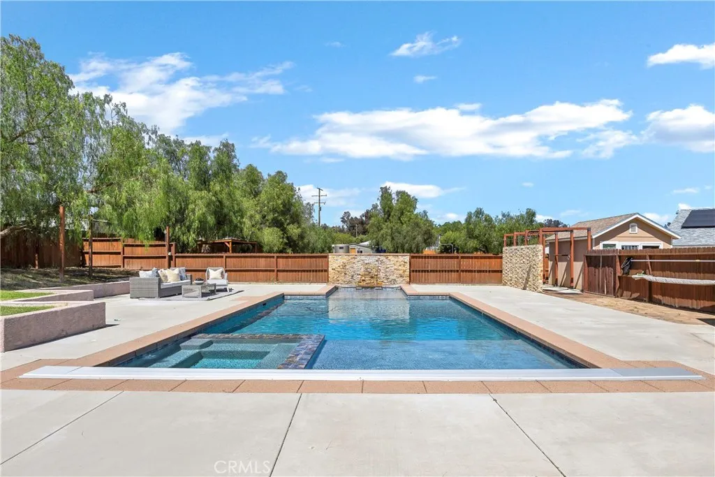 Salt water pool and spa