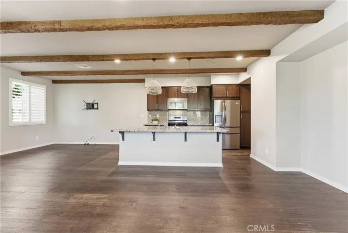 Beautiful wood floors, beams and views!
