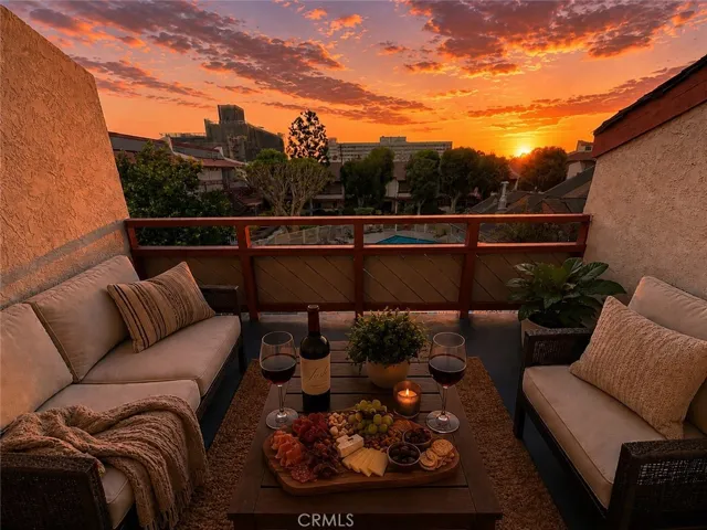 Sunset on the balcony Virtually Staged