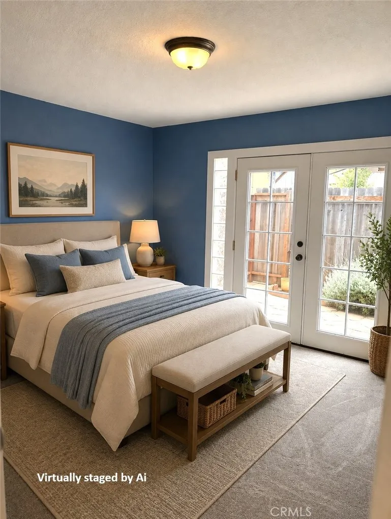 Primary bedroom is virtually staged