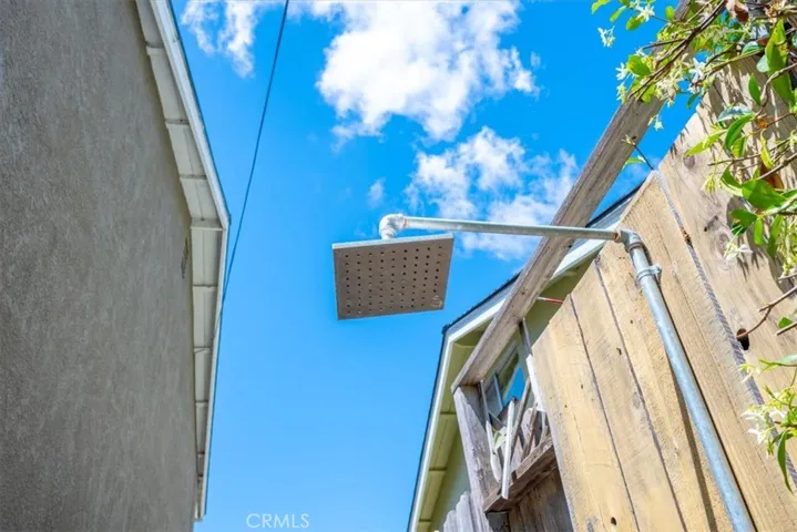 Outdoor shower near hot tub