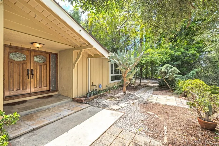 Front door and sideyard