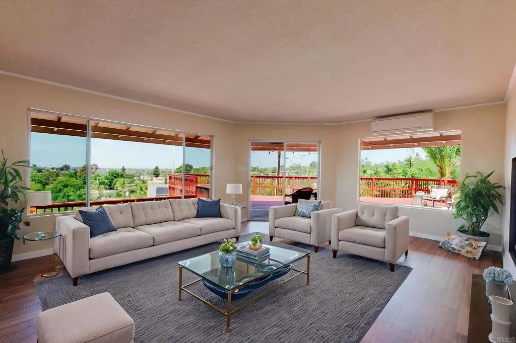 virtually staged living area