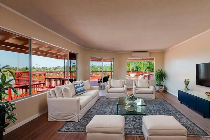 Virtually staged living area