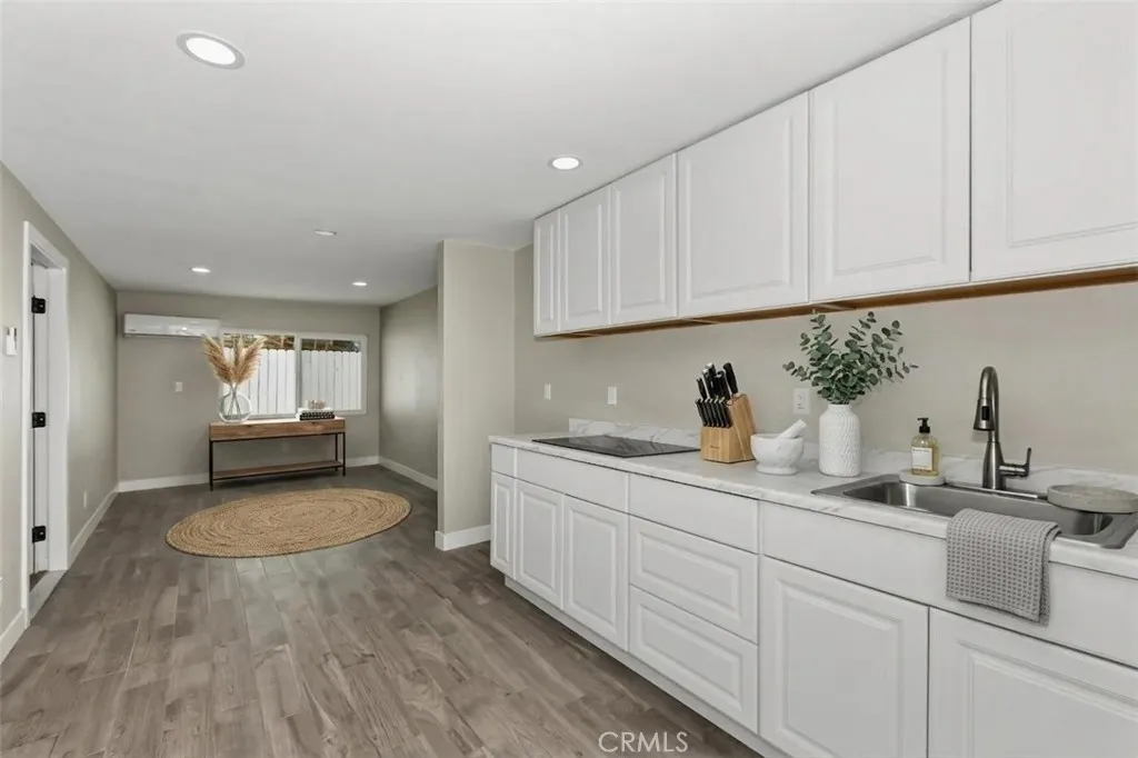 ADU kitchen and dining virtually staged