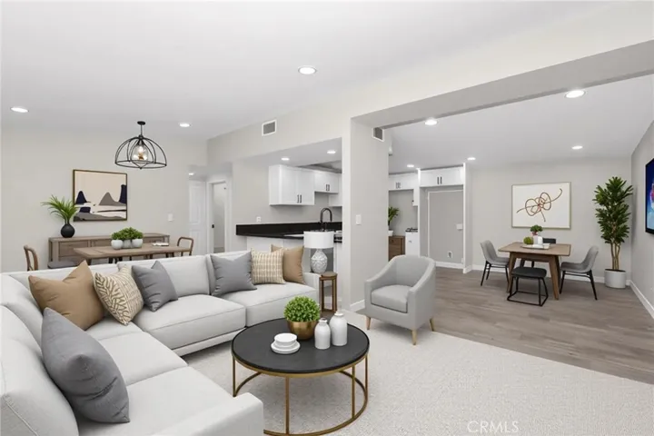 Family dining  room virtually staged